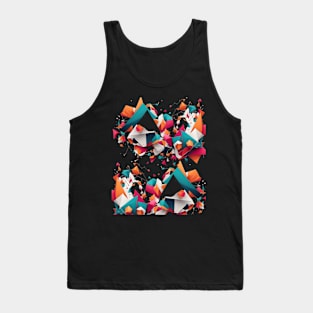 Geometrically abstract poly design Tank Top